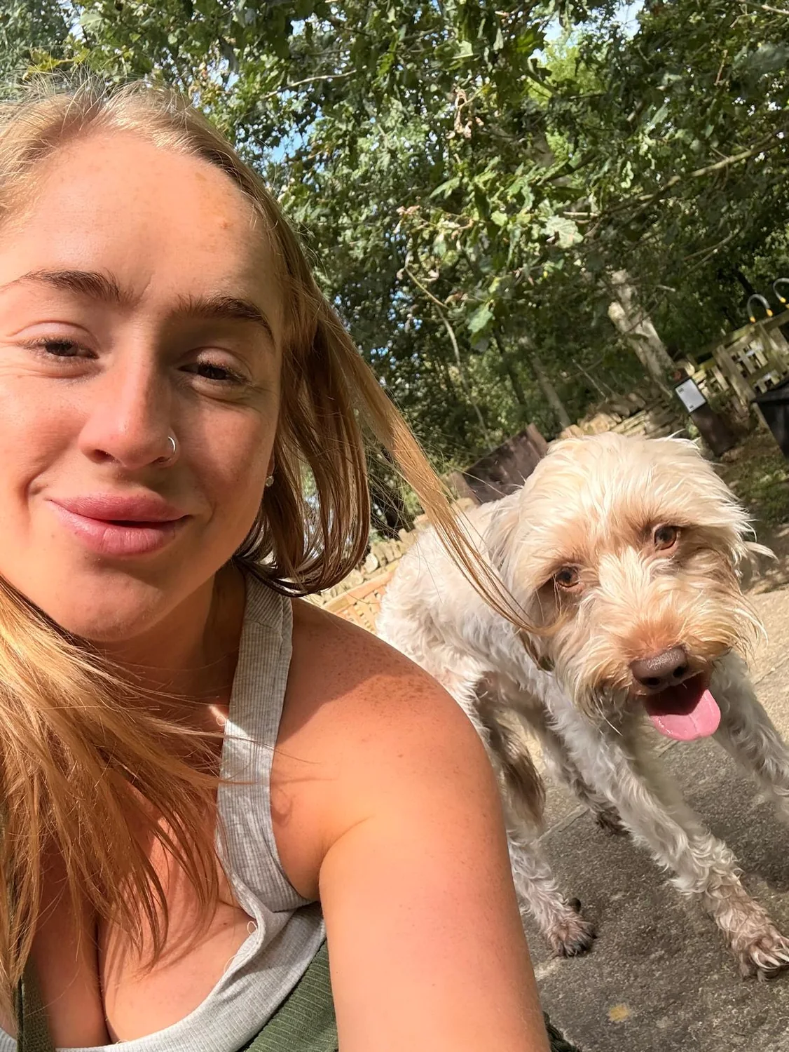 Jess from JJ&Co with a dog